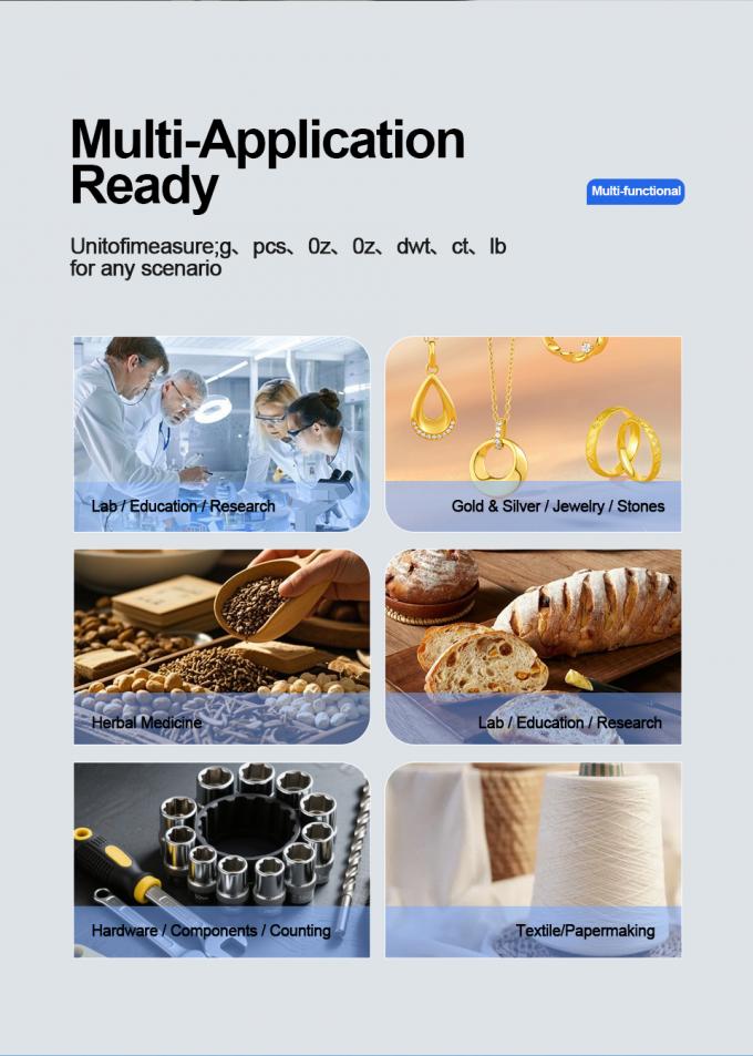 Balance électronique numérique de haute précision pour bijoux, herbes et quincaillerie – Précision 0,01 g/0,1 g 2