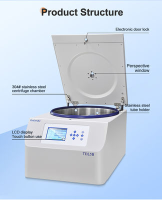 TDL5B Centrifugeuse d'extraction de graisse PRP multifonctionnelle Max. RCF de 4390 x g et Max. RPM de 5000 tours/min pour les professionnels de la beauté