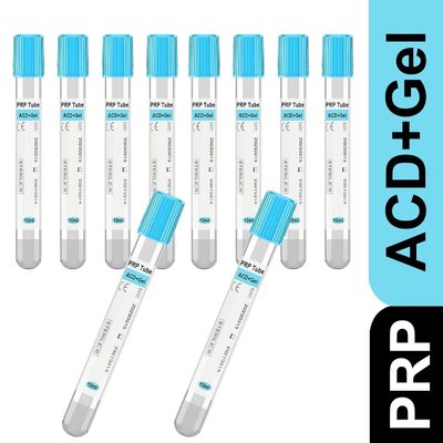 Tubes PRP de 10 ml pour système PRP, tube en verre ACD et gel, boîte de 10 emballés individuellement